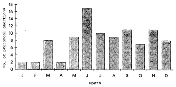 Chart of monthly abortion rate
